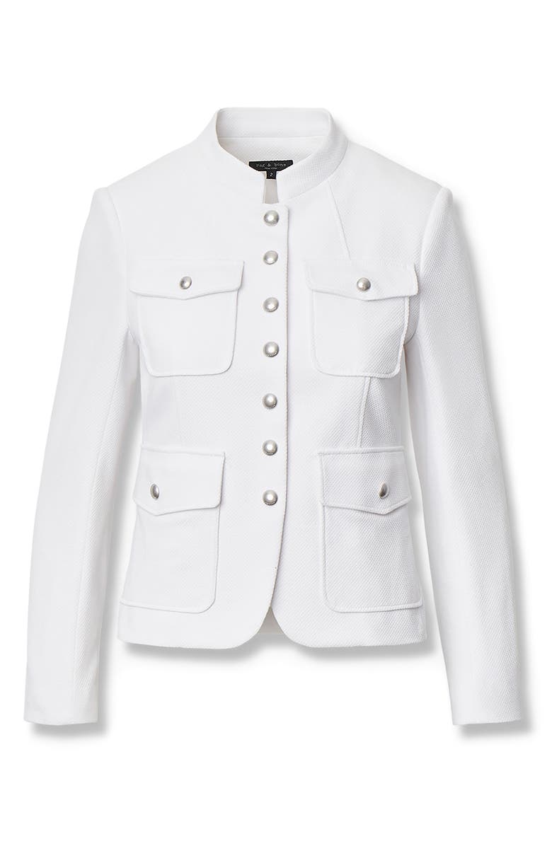 rag & bone Mercer Cotton Blend Blazer, Alternate, color, Ivory