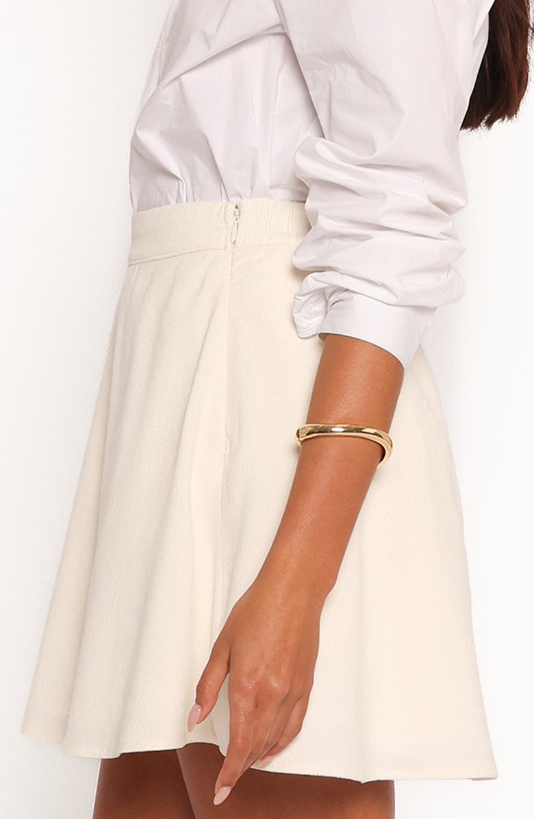 Petal & Pup Tammy Corduroy A-Line Miniskirt, Alternate, color, Cream