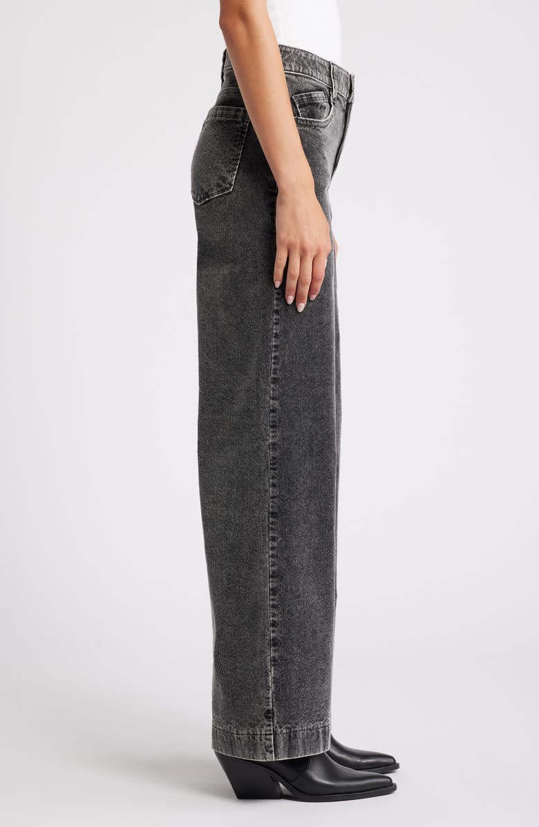 Wit & Wisdom Sam High Waist Wide Leg Corduroy Pants, Alternate, color, Washed Grey
