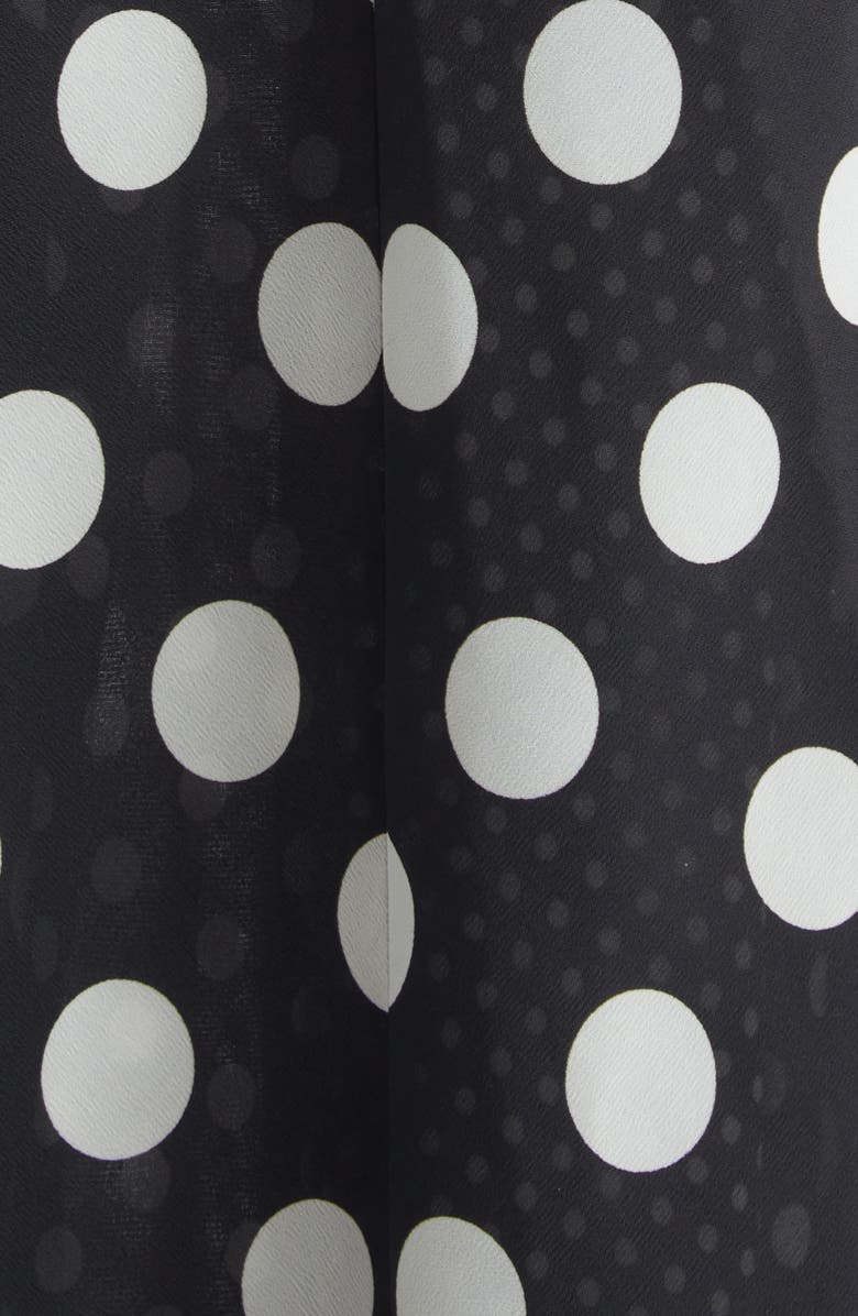 Junya Watanabe Polka Dot Georgette Cutaway Jacket, Alternate, color, Black/ White
