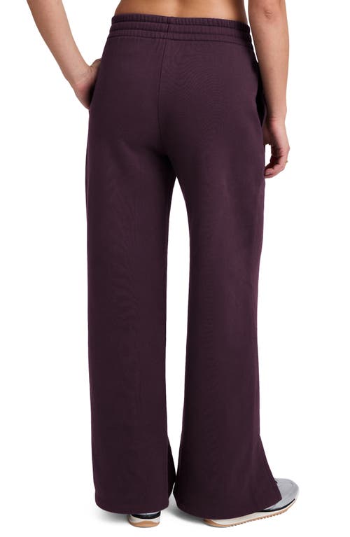 Beyond Yoga Luxefleece Side Slit Wide Leg Pants In Brown