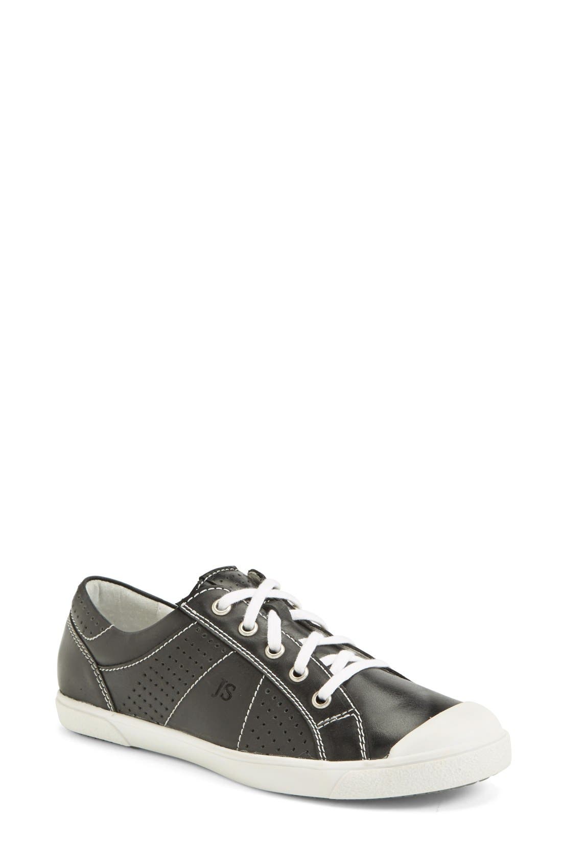 'Lilo 13' Leather Sneaker, Main, color, BLACK LEATHER