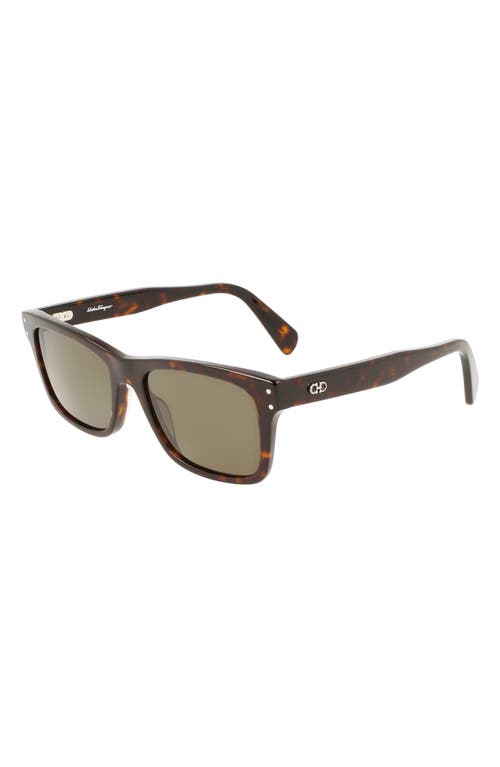 Ferragamo Gancini 54mm Rectangular Sunglasses In Brown
