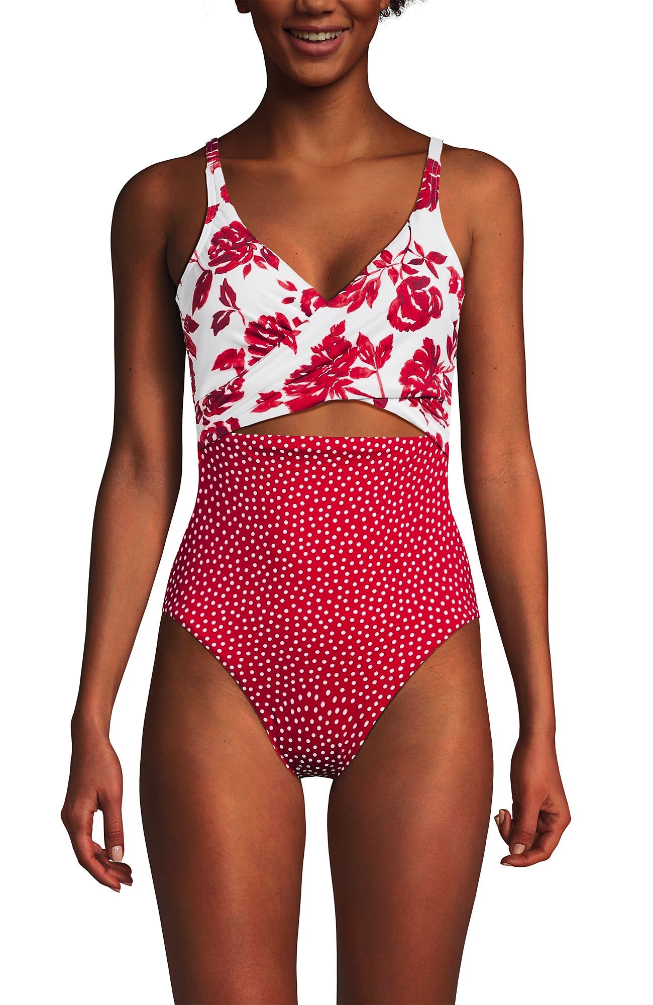 Red Dot/Red Graphic Floral