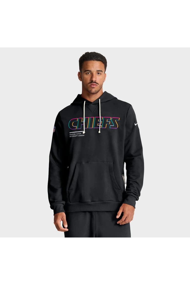 Men's Nike Black Kansas City Chiefs 2025 NFL Crucial Catch Sideline Standard Issue Dri-FIT Hoodie, Alternate, color, Black