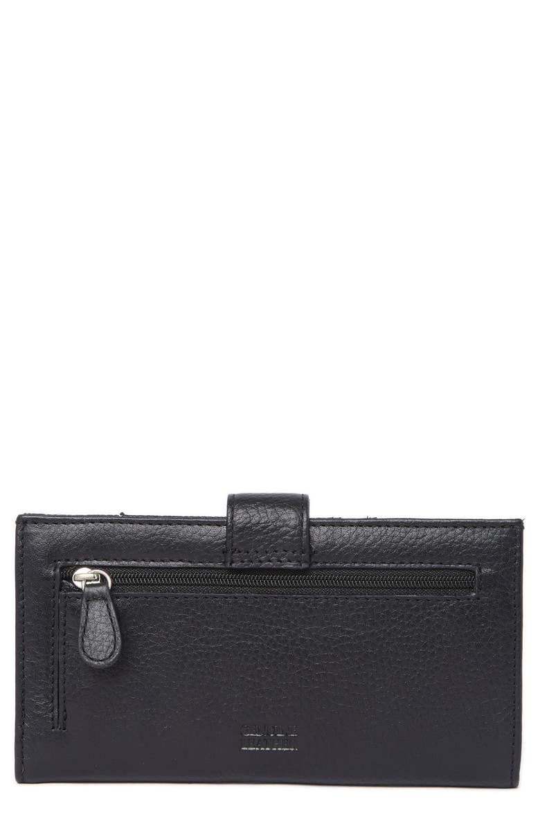 MUNDI SMALL LEATHER GOODS MUNDI Slim Leather Clutch Continental Wallet, Alternate, color, 08N-Black