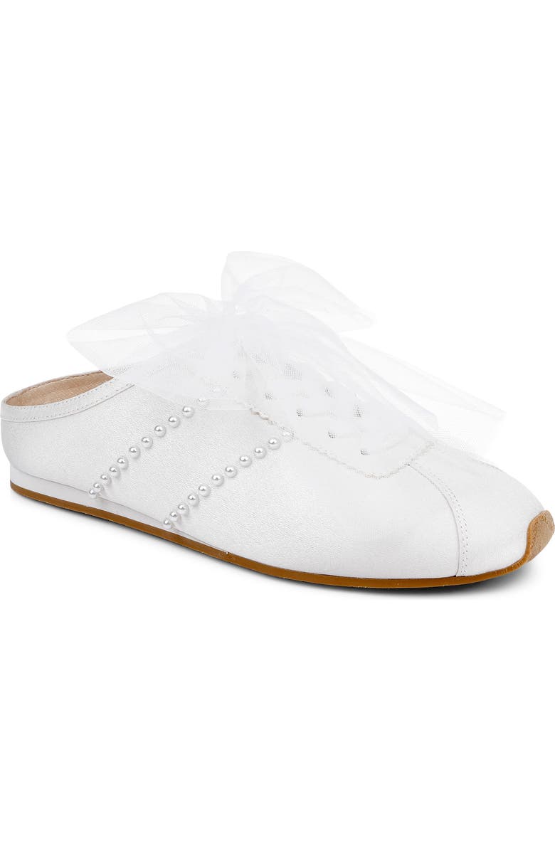 Badgley Mischka Collection Willy Mule Sneaker, Main, color, White Crepe