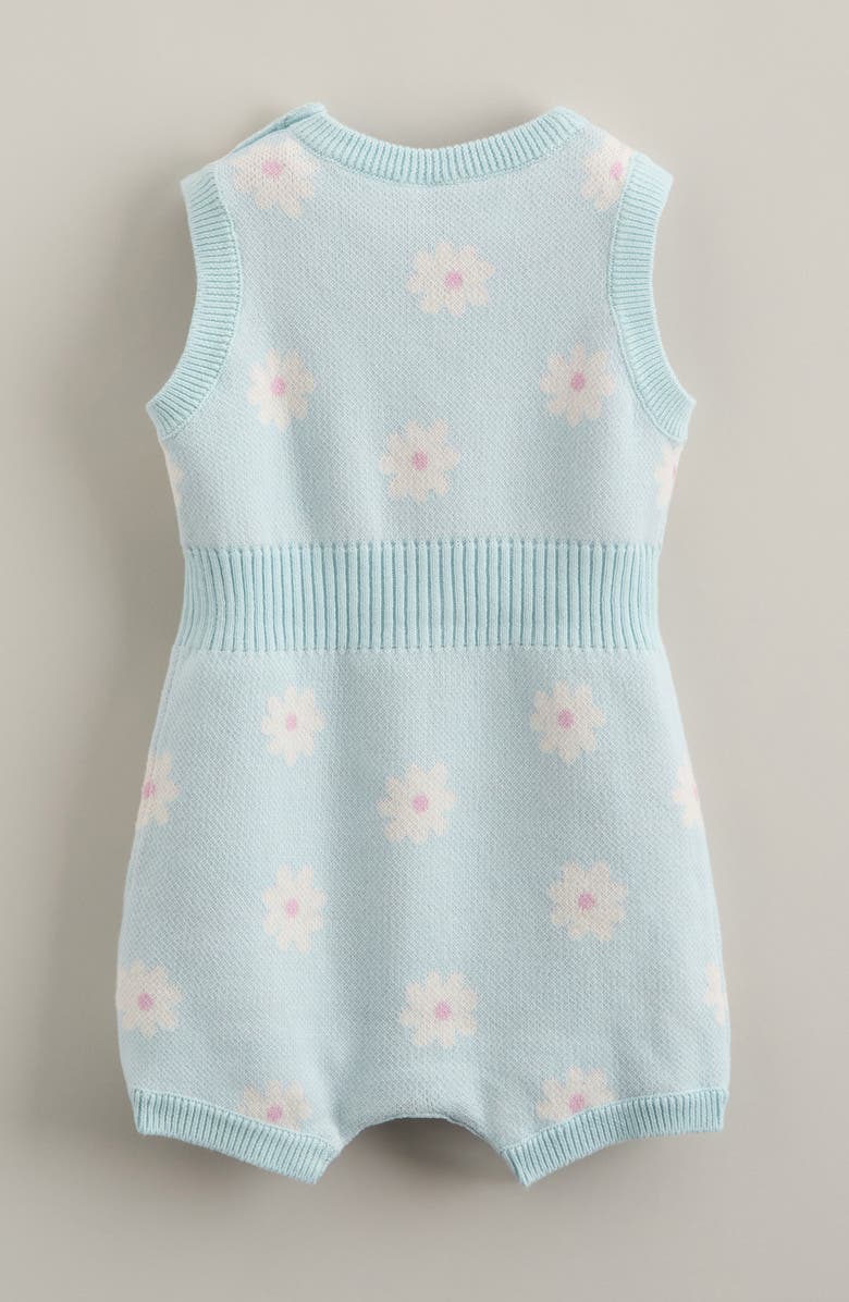 Tucker + Tate Ribbed Waist Cotton Romper, Alternate, color, Blue Delicate Spring Daisies