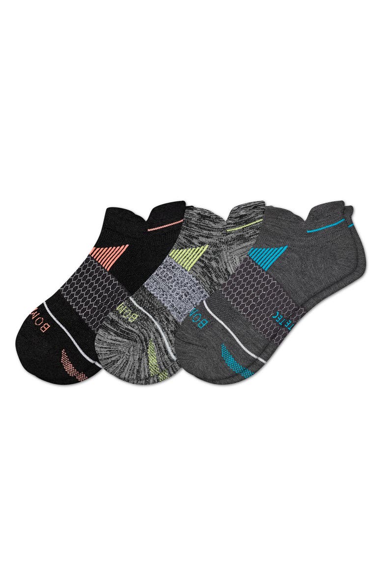 Bombas 3-Pack Merino Wool Blend Running Ankle Socks, Main, color,