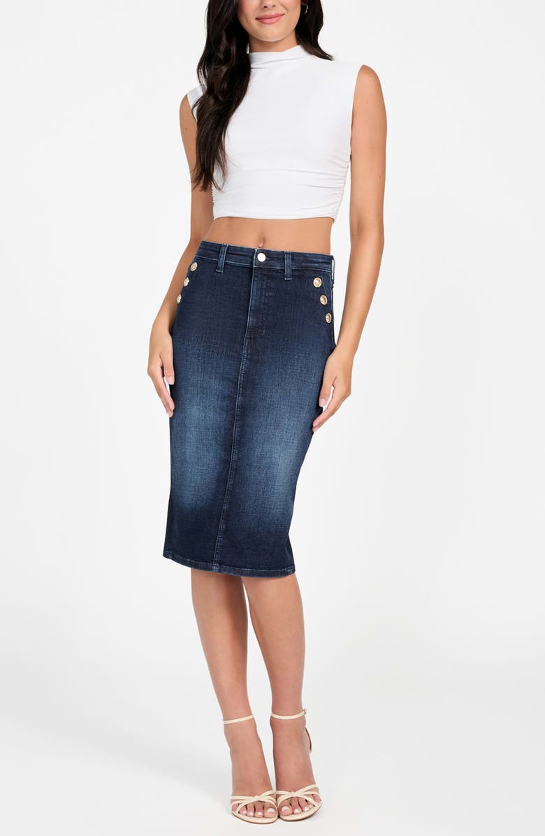 GUESS Riley Denim Skirt, Alternate, color, 