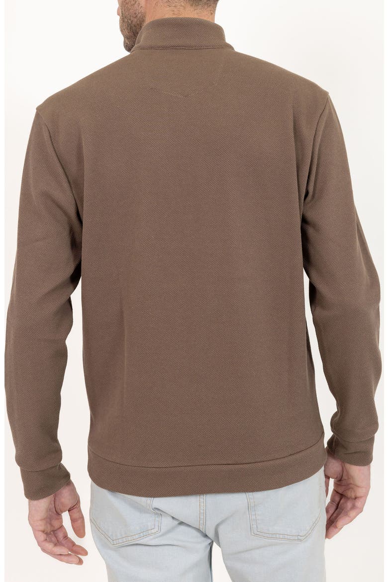 Casual Quarter Zip Pullover Sweater, Alternate, color, BROWN