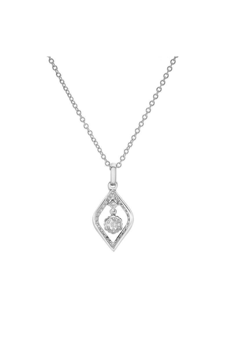 Lumiere Diamond Drop Pendant in 14K Gold, Alternate, color, 14K White Gold