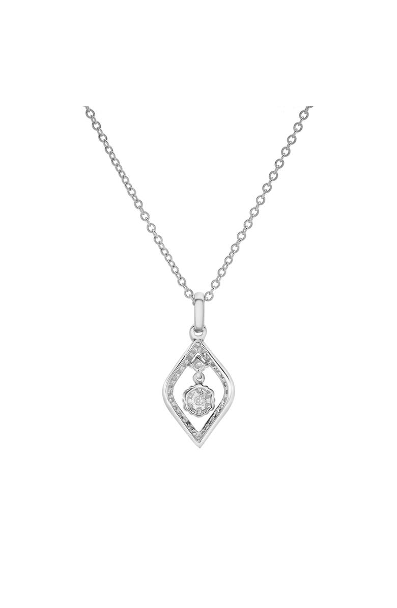 LuvMyJewelry Lumiere Diamond Drop Pendant in 14K Gold, Alternate, color, 14K White Gold