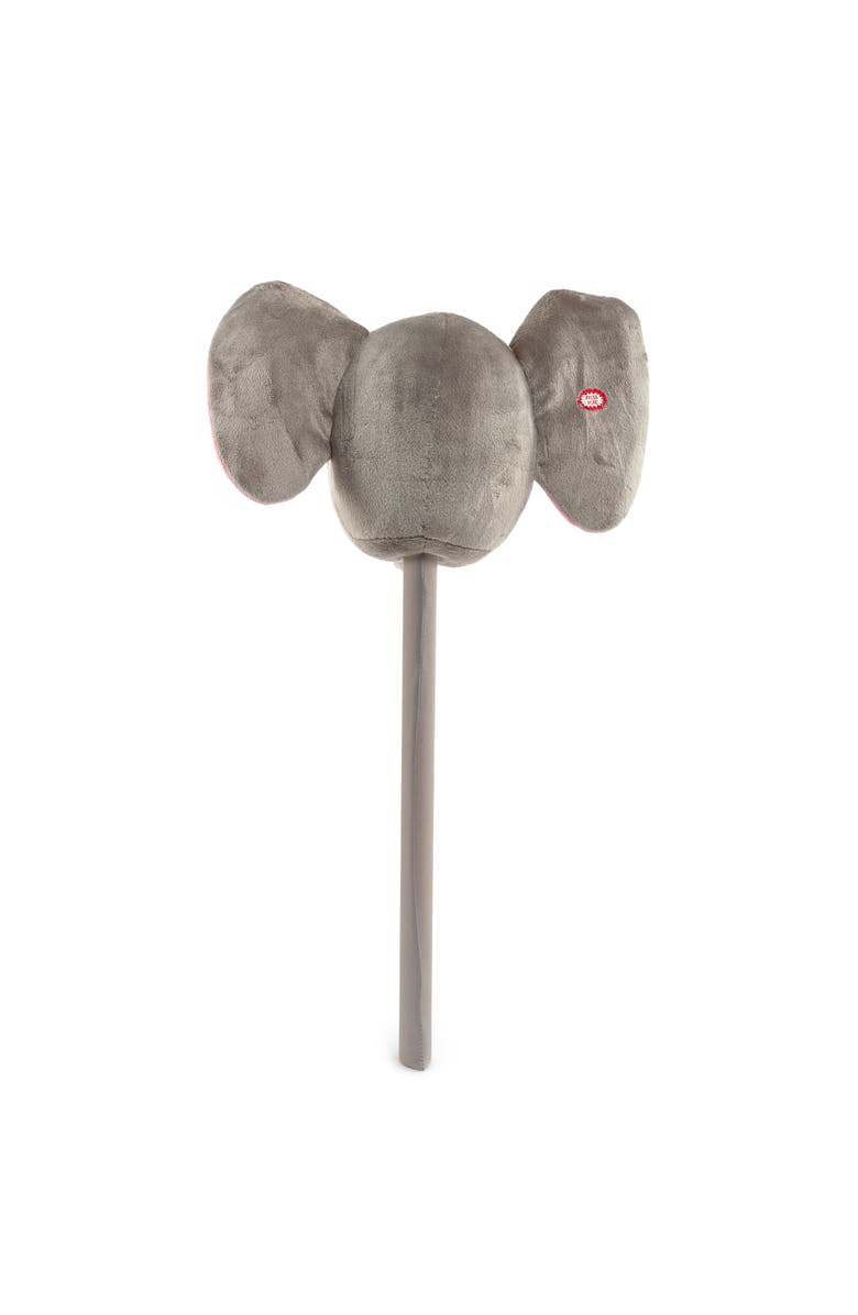 Ponyland Plush Action Elephant Stick with Music, Alternate, color, Gray