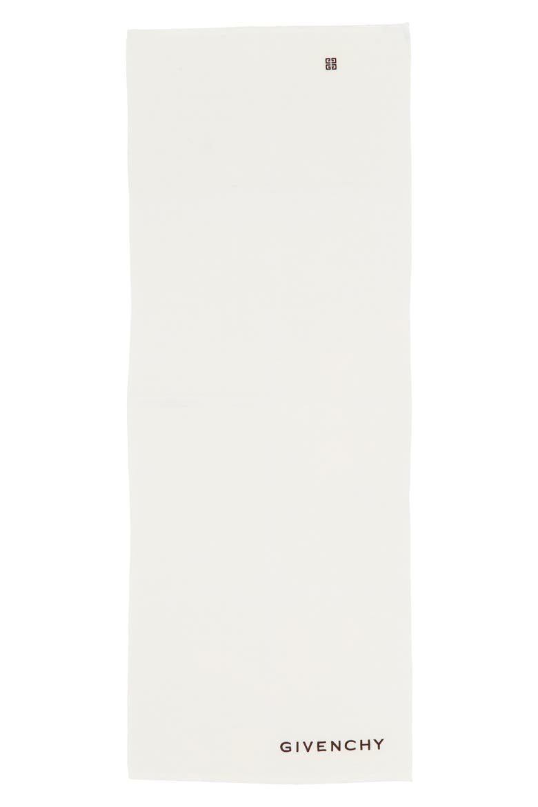 4G Wool Knit Scarf, Alternate, color, IVORY EMBER CHOCOLATE