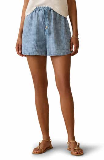 Faherty Dune Organic Cotton Gauze Drawstring Shorts