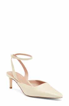 Nordstrom Greenwich Ankle Strap Pointed Toe Slingback Pump