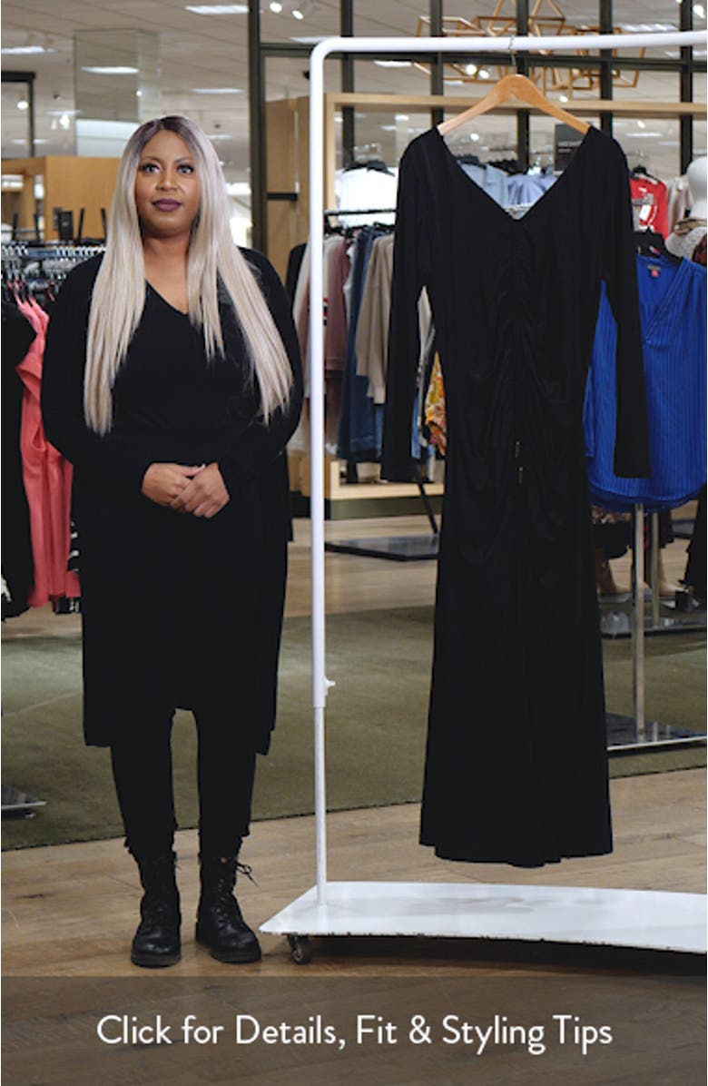 Avah Long Sleeve Ruched Dress, sales video thumbnail