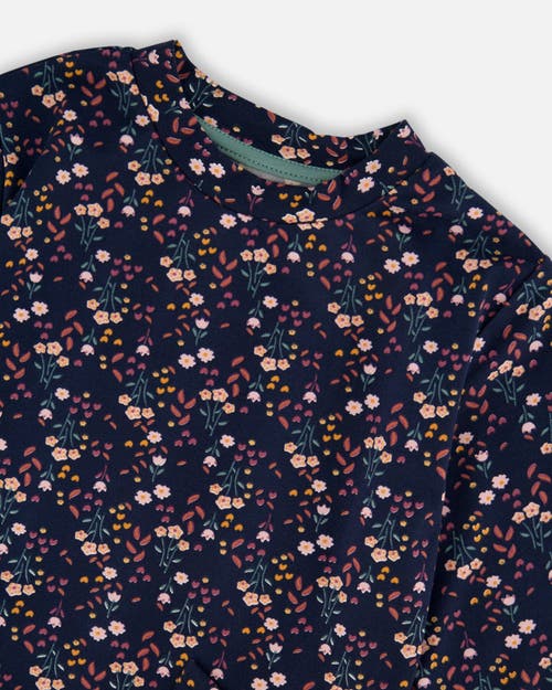 Deux Par Deux Tunic And Leggings Set In Blue