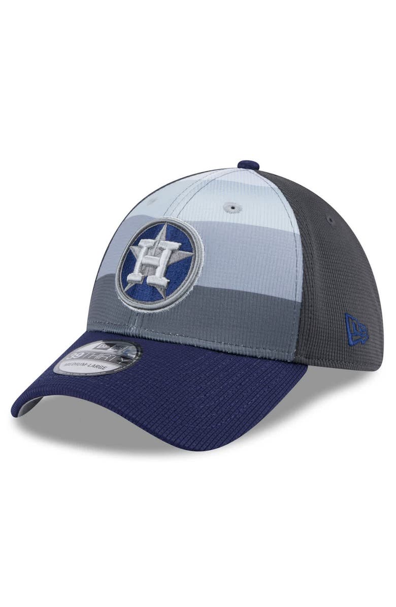 New Era Men's New Era Gray/Navy Houston Astros 2025 Batting Practice 39THIRTY Flex Hat, Alternate, color,