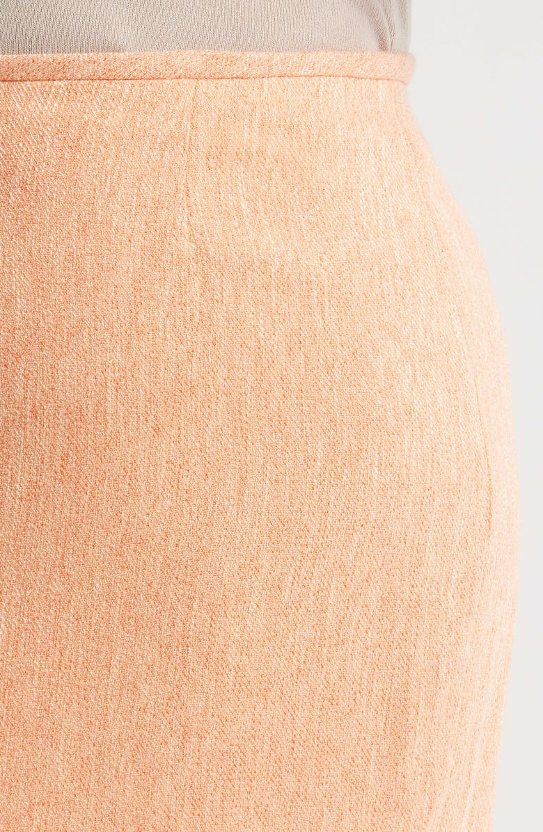 Tahari ASL Summertime Tweed Pencil Skirt, Alternate, color, Salmon