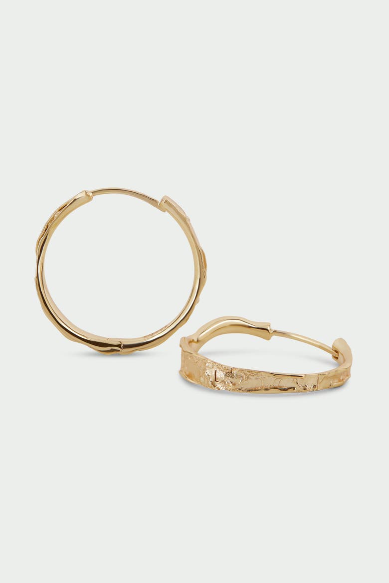 Edge Earrings, Alternate, color, Gold