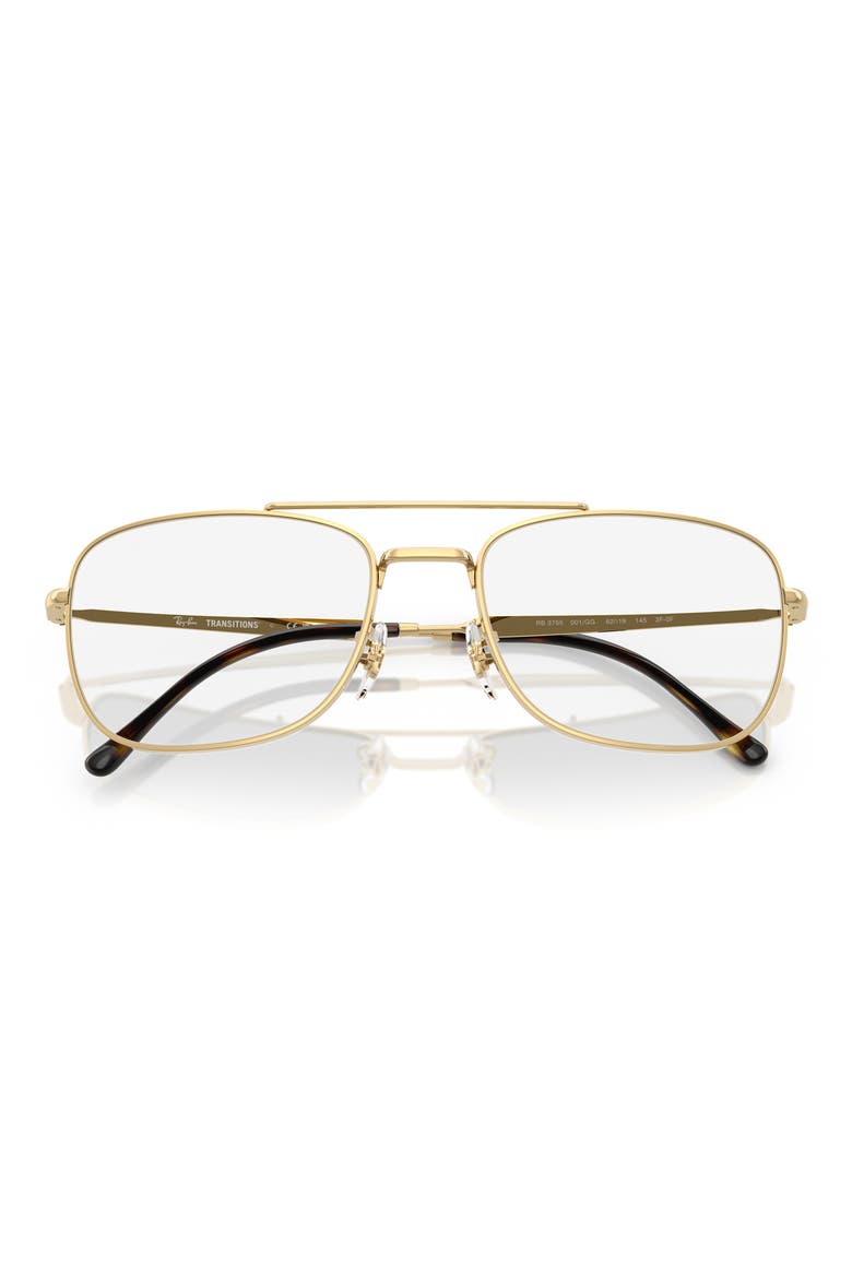 62mm Polarized Oversize Rectangular Transition Sunglasses, Alternate, color, ARISTA