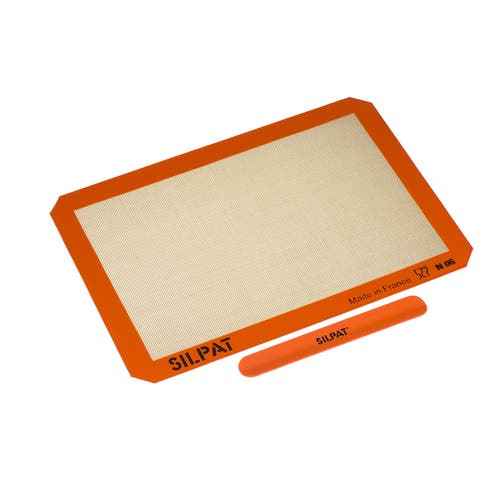 Silpat Premium Non-stick Half Sheet Size Silicone Baking Mat W/storage Band, 11-5/8 X 16-1/2 In Orange