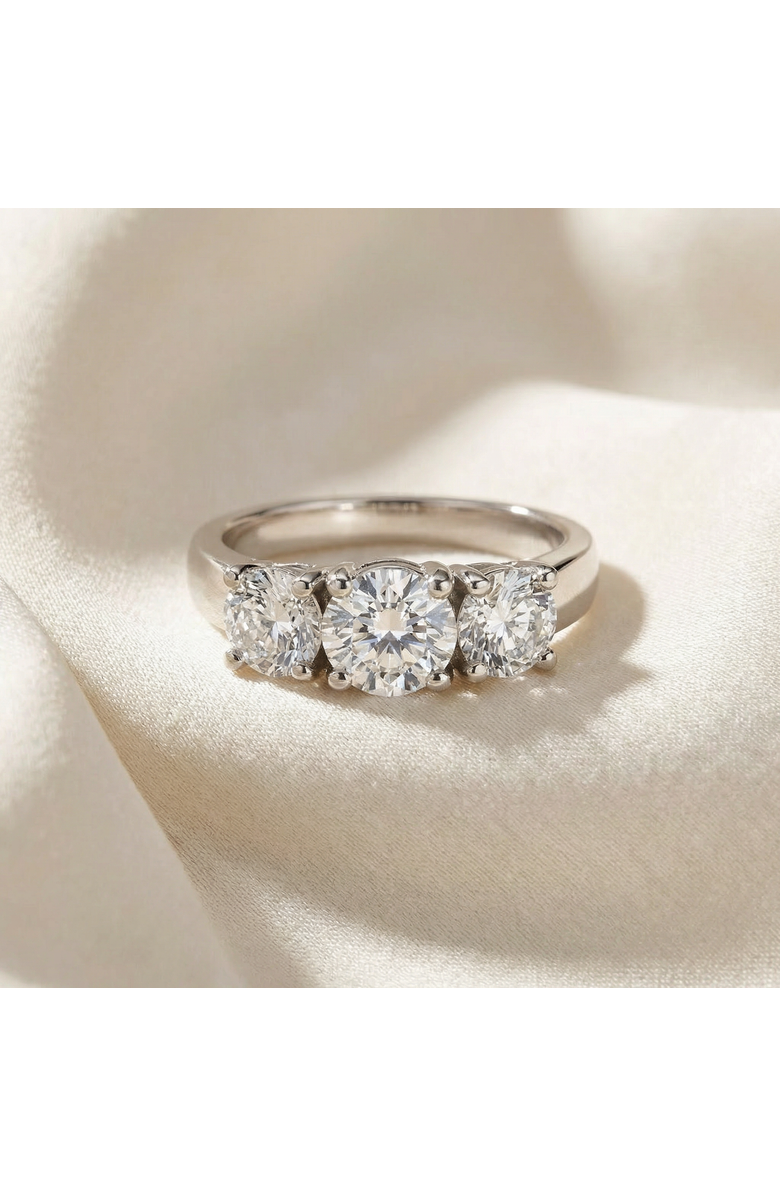 Bliss Diamond 1 3/8ct Three Stone Lab Grown Diamond Engagement Ring 14K Gold, Alternate, color, 14K White Gold