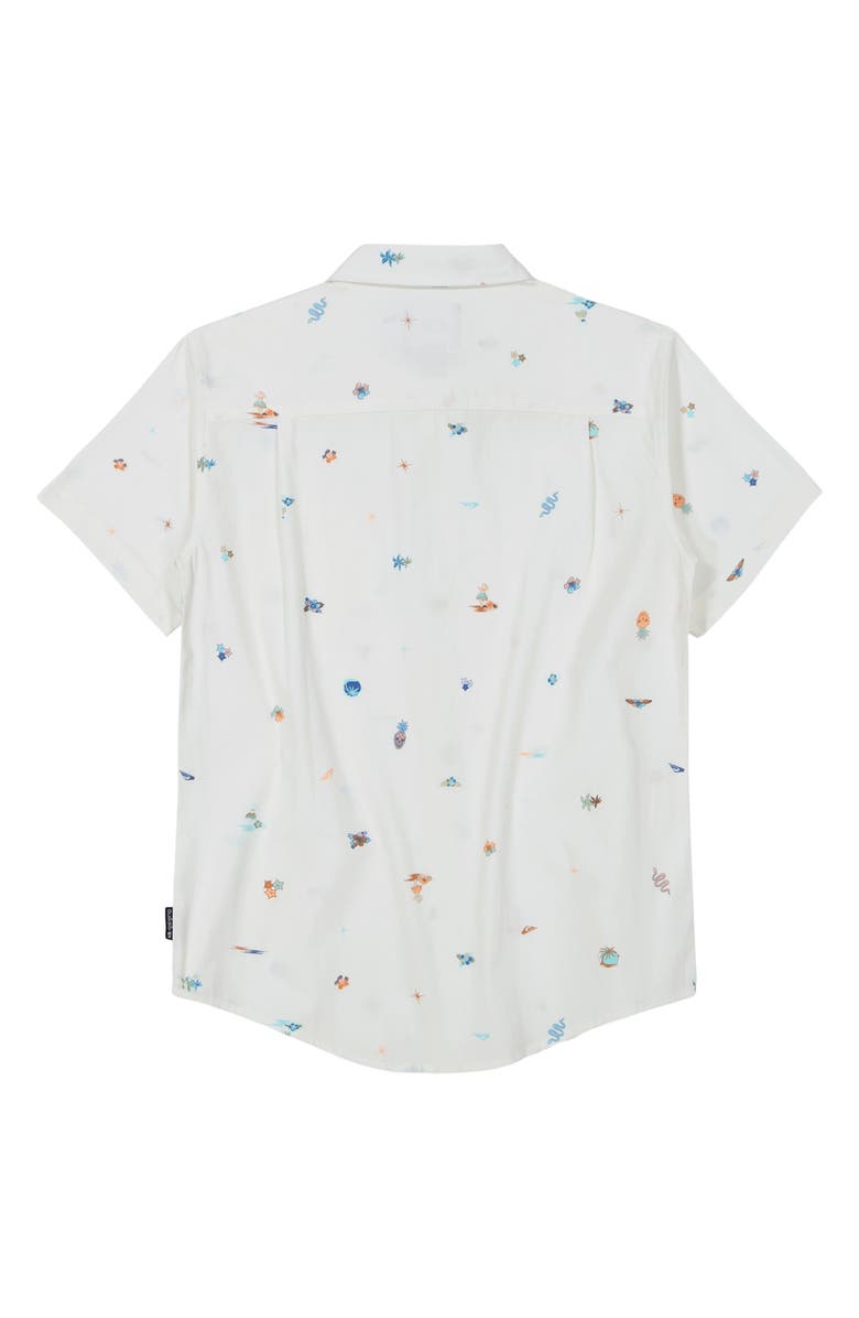 Quiksilver Kids' Apero Classics Short Sleeve Cotton Button-Up Shirt, Alternate, color, 