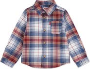 Levi's Kids' Plaid Brushed Twill Button-Up Shirt