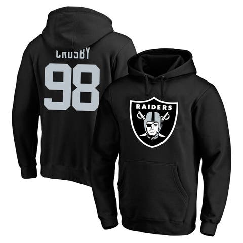 Men's Fanatics Maxx Crosby Black Las Vegas Raiders Big & Tall Name & Number Fleece Pullover Hoodie