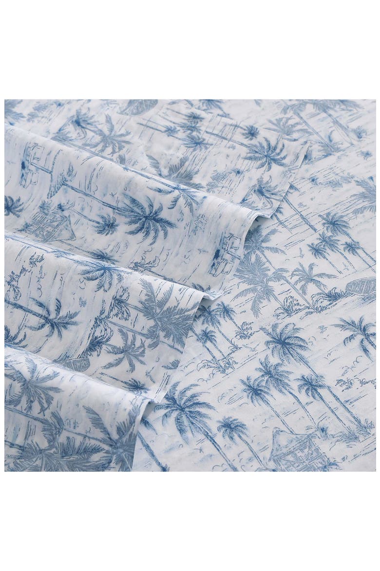 Surfside Cotton Percale Sheet Set, Alternate, color, BLUE
