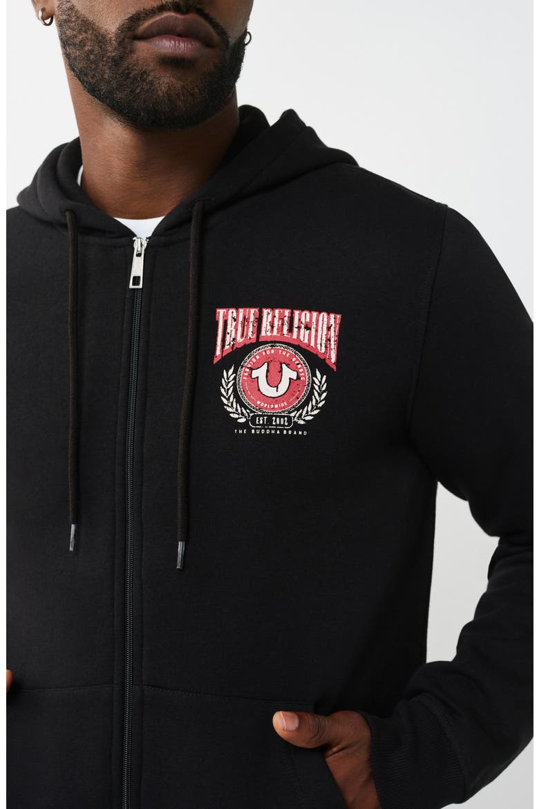 Zip Hoodie, Alternate, color, JET BLACK