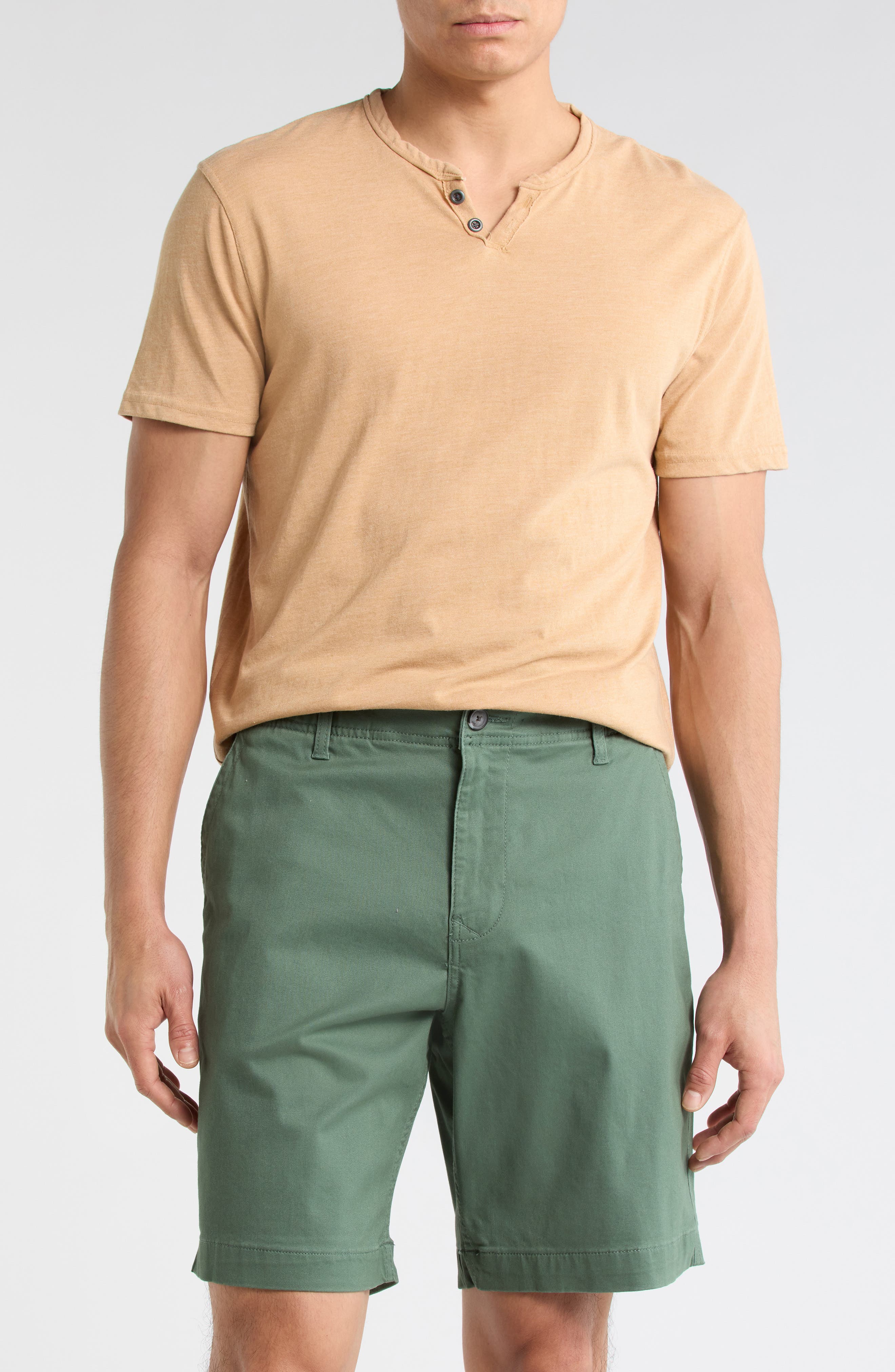 Lucky Brand Stretch Cotton Sateen Chino Shorts
