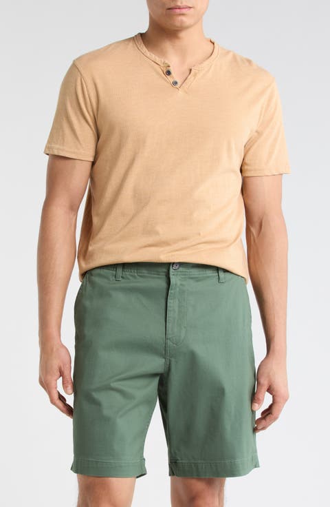 Stretch Cotton Sateen Chino Shorts