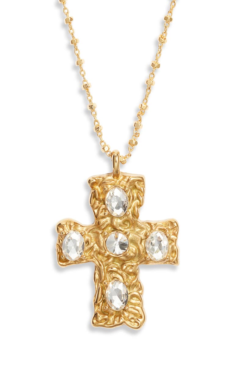 VIDAKUSH Primary Belvedere Necklace, Main, color, Gold/ Clear