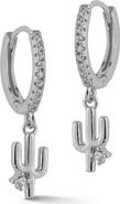 GLAZE JEWELRY Cactus Charm Huggie Earrings