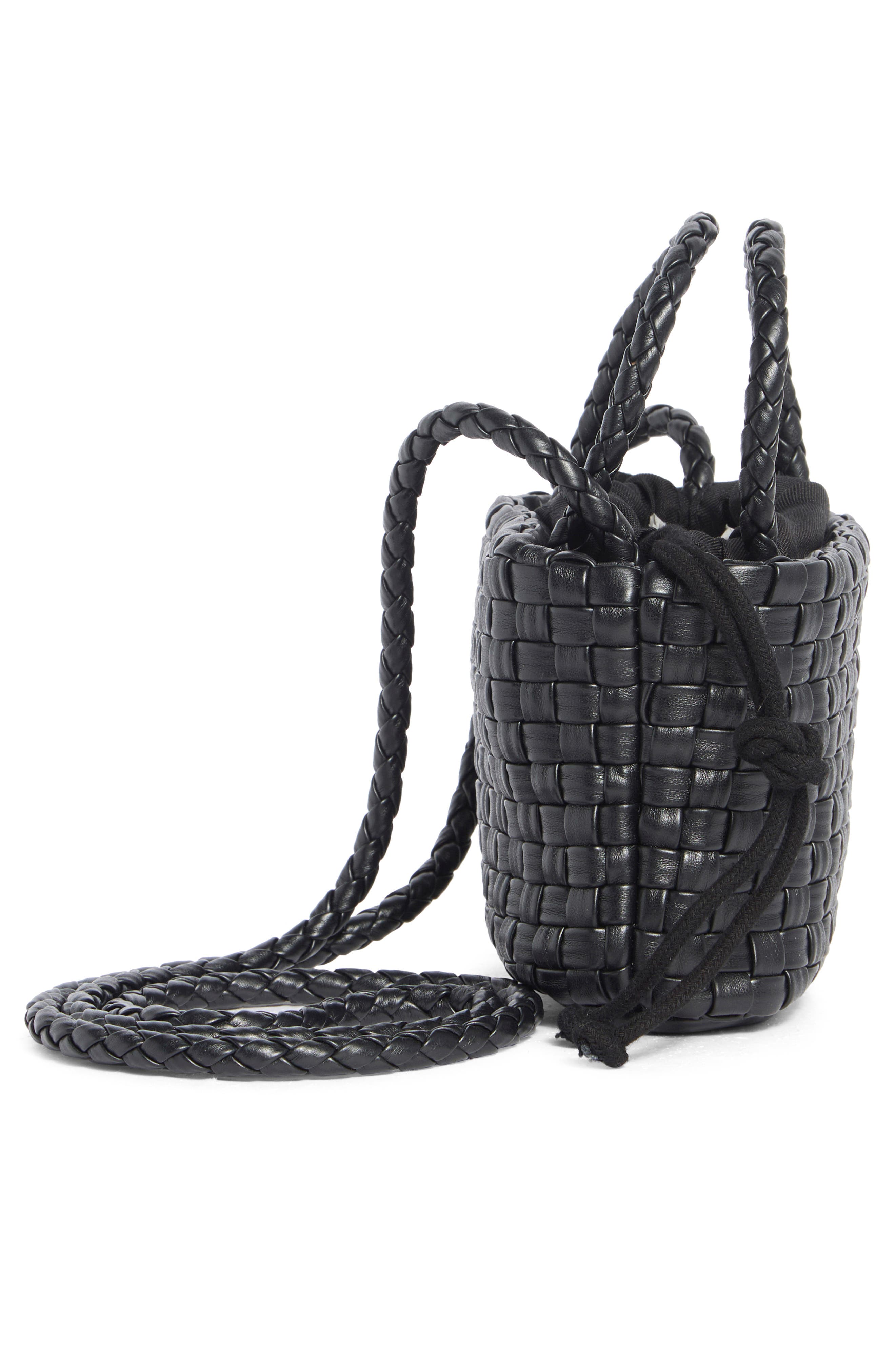 URBAN EXPRESSIONS HANDBAGS Mini Woven Crossbody Bag, Alternate, color, Black