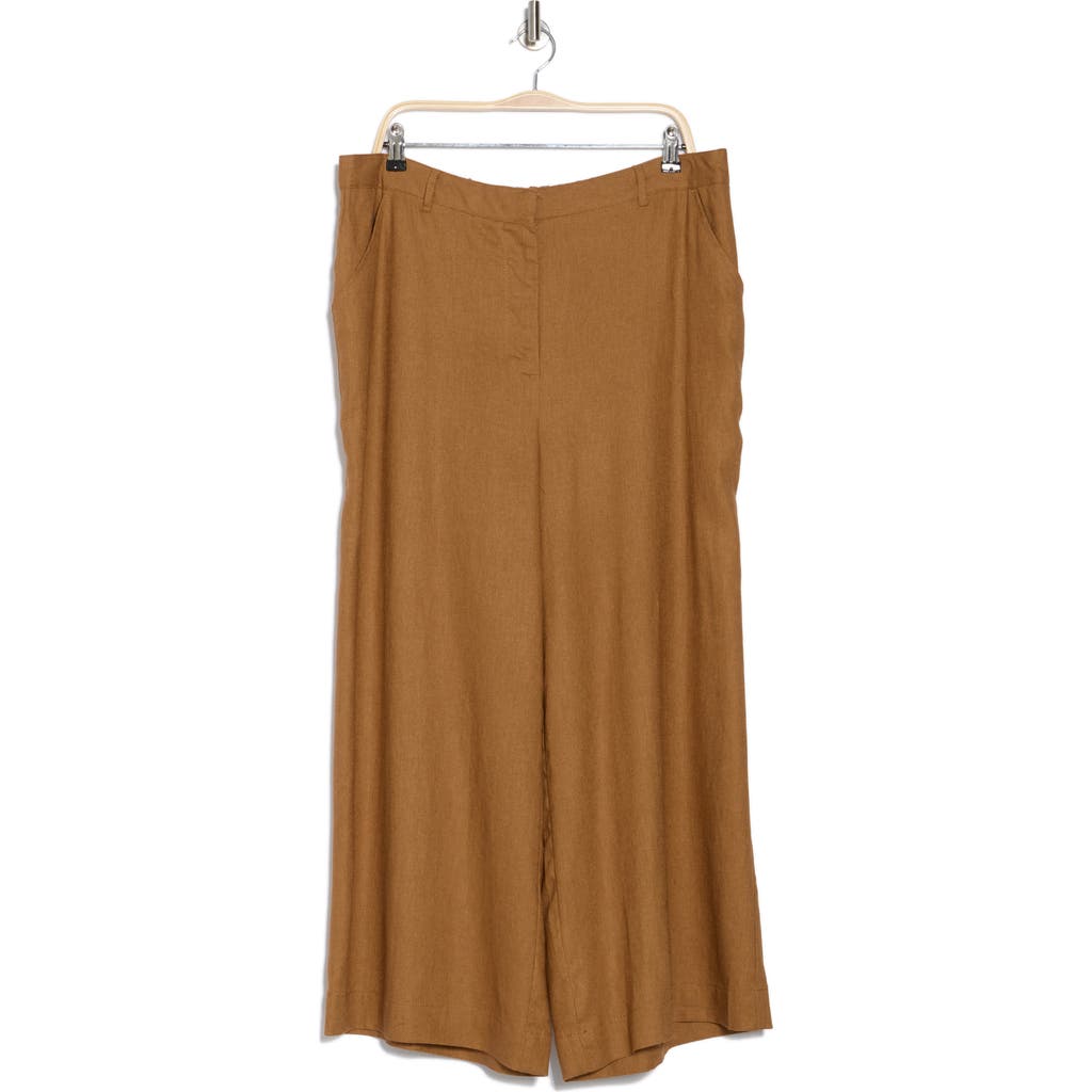 Max Studio Linen Blend Wide Leg Pants