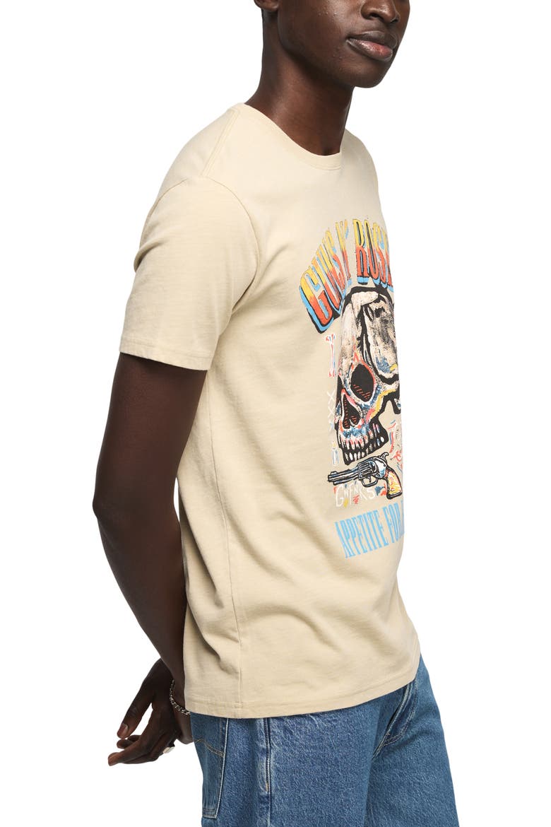 Guns N' Roses Painted Cotton Graphic T-Shirt, Alternate, color, EUCALYPTUS