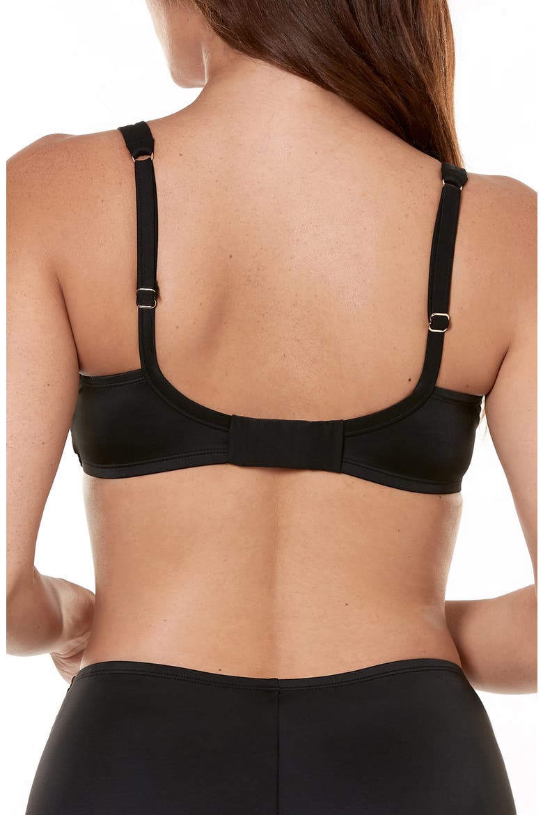 Surplice Underwire Bikini Top, Alternate, color, BLACK