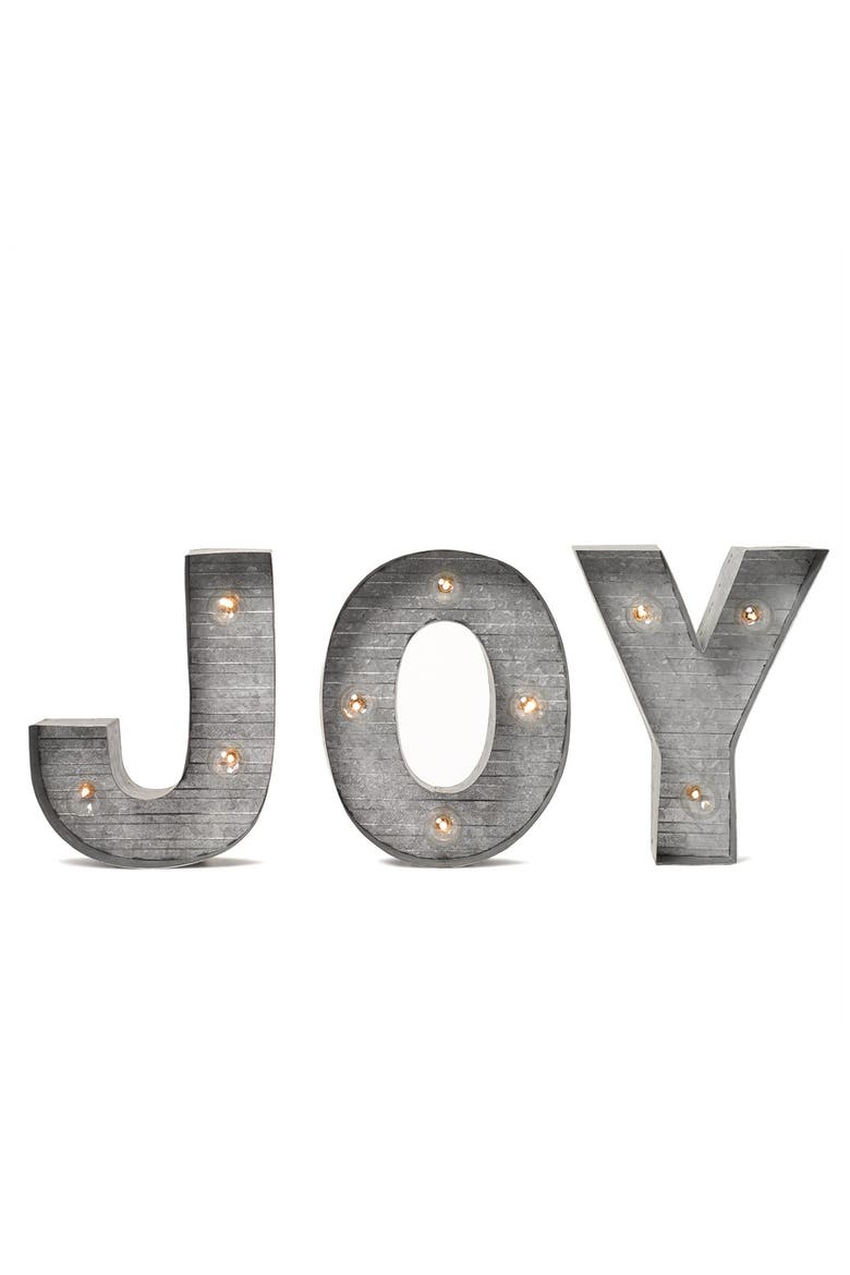 LED Metal Marquee Letter Light, Alternate, color, SILVER - A