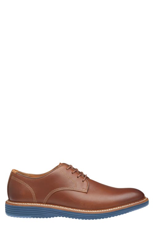Johnston & Murphy Upton Plain Toe Derby In Tan Full Grain T
