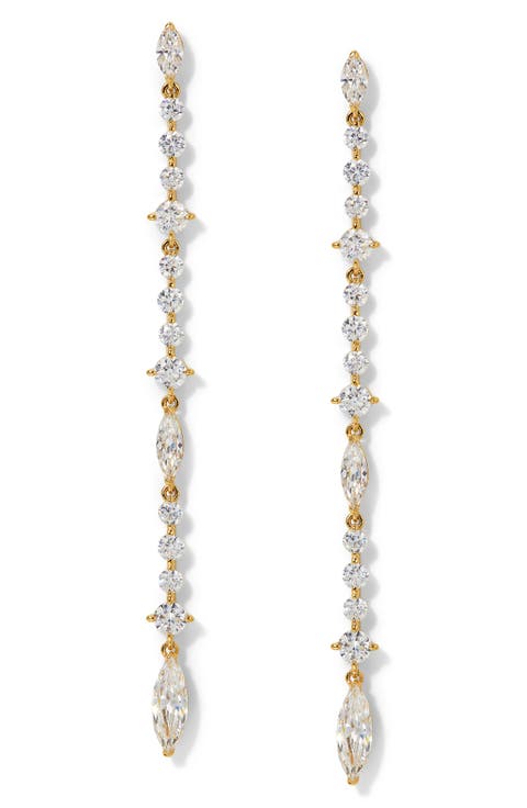 Cassi Cubic Zirconia Linear Drop Earrings