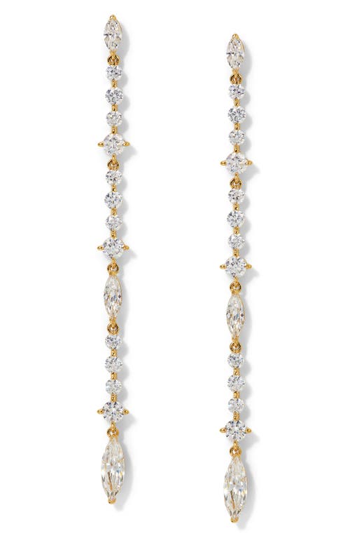 Nadri Cassi Cubic Zirconia Linear Drop Earrings In Neutral