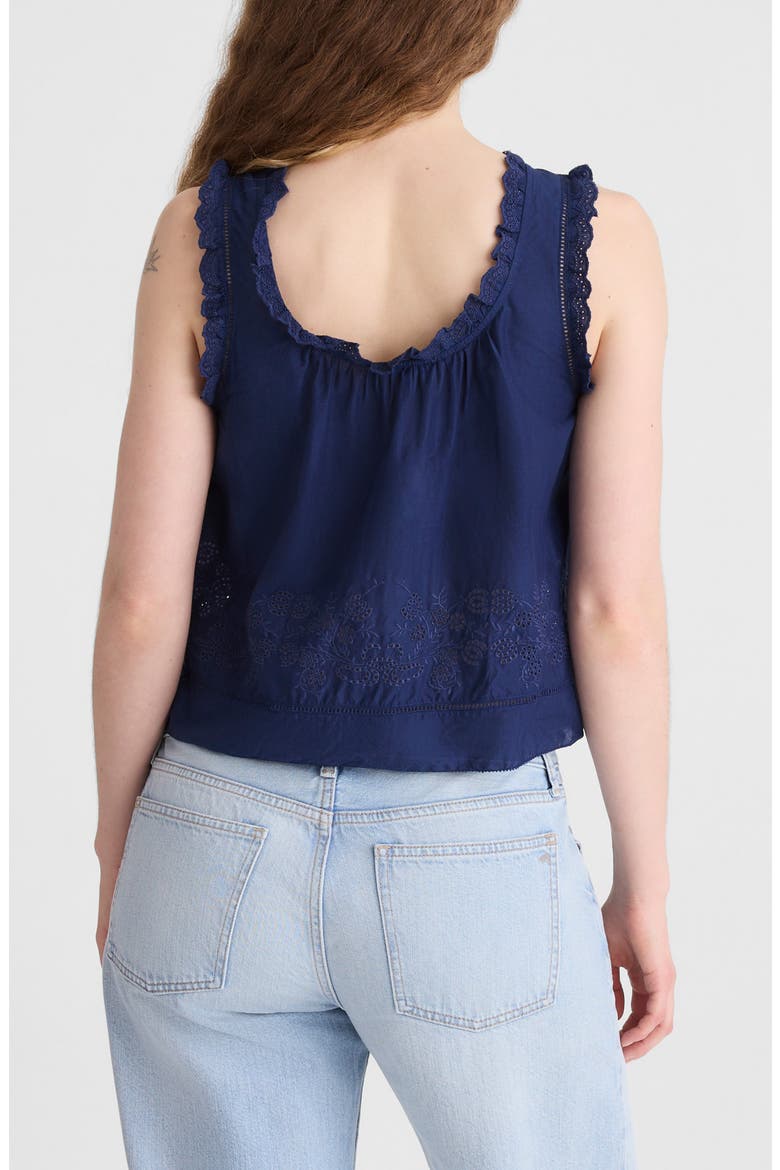The Embroidered Leah Top, Alternate, color, CLASSIC INDIGO