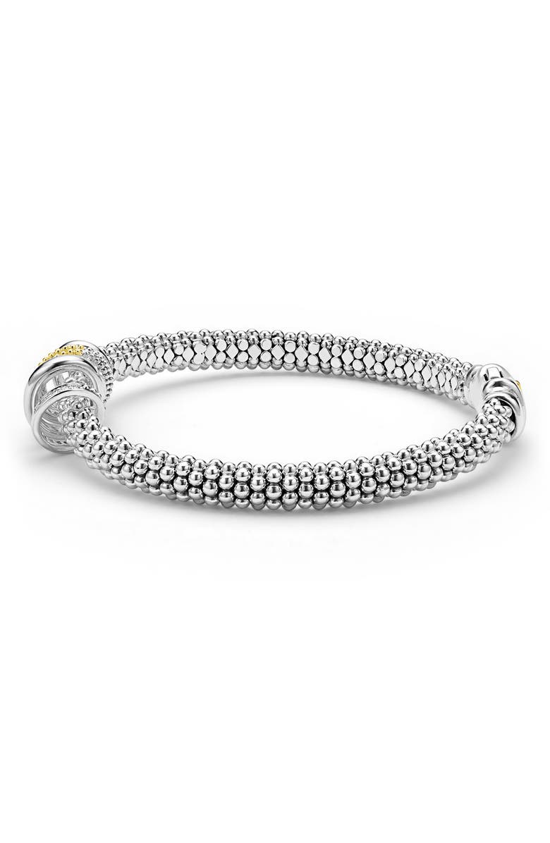 LAGOS Caviar Lux Pavé Diamond Rope Bracelet, Alternate, color, Silver