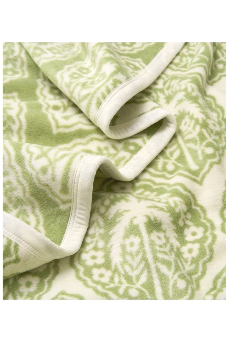 Carolina Palms Throw Blanket, Alternate, color, GREEN