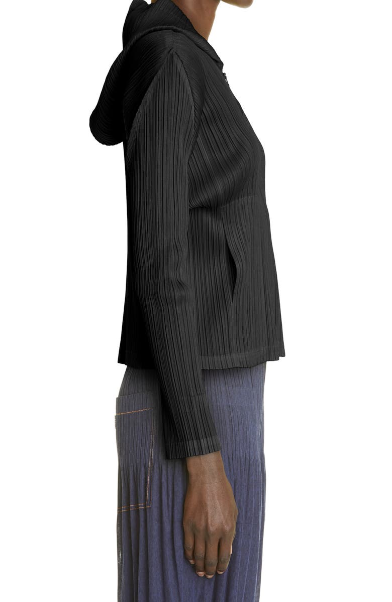 Pleats Please Issey Miyake Pleated Zip Front Jacket, Alternate, color,